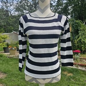 Vintage Armani Collezioni Sweater Striped Top